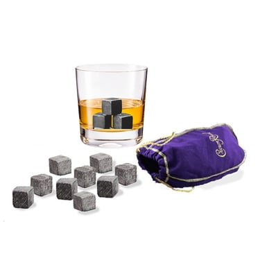 Pierres à Whisky Crown Royal - 9 Pierres De Granit Rafraîchissantes Avec Sac Crown Royal
