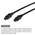 thumbnail image 3 of Unique Bargains Fiber Optic Audio Cable Digital Optic Cable 49.2FT TOS Optical Link PVC Plastic Straight,for TV DVD Black, 3 of 6