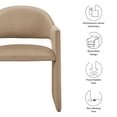 thumbnail image 2 of Modway Talia Fauteuil de Salle à Manger en Velours de Performance, Taupe, 2 of 9
