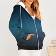 thumbnail image 4 of Veste Chandail à Capuche Zippée à Manches Longues Décontractée pour Femme, 4 of 6