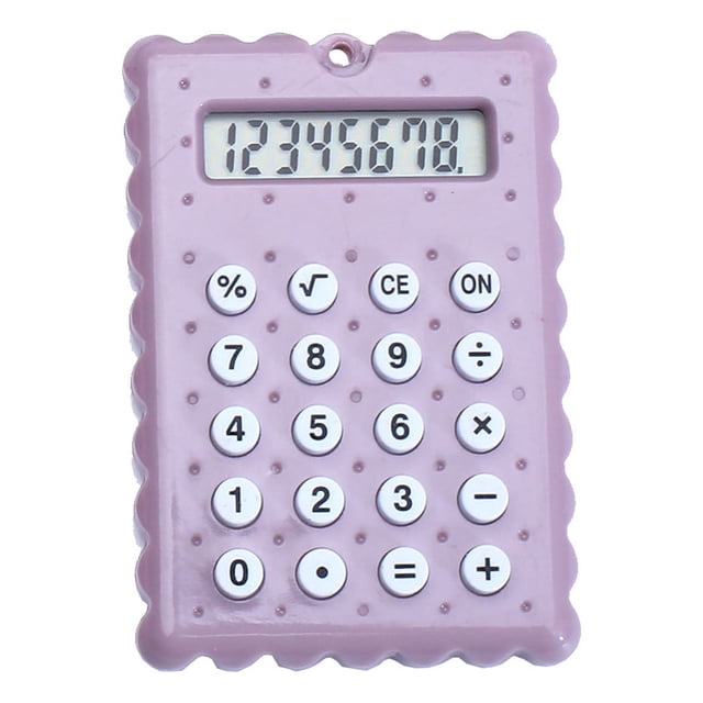 Matoen12 Fournitures de Rentrée Calculatrices de Poche, Mini Calculatrice Portable à Clapet Pendentif Petit 8 Chiffres, Boutons Réactifs, Grand Écran LCD, Piles à Bouton, 1,6"X2,4 Pouces, 1 Paquet, Café