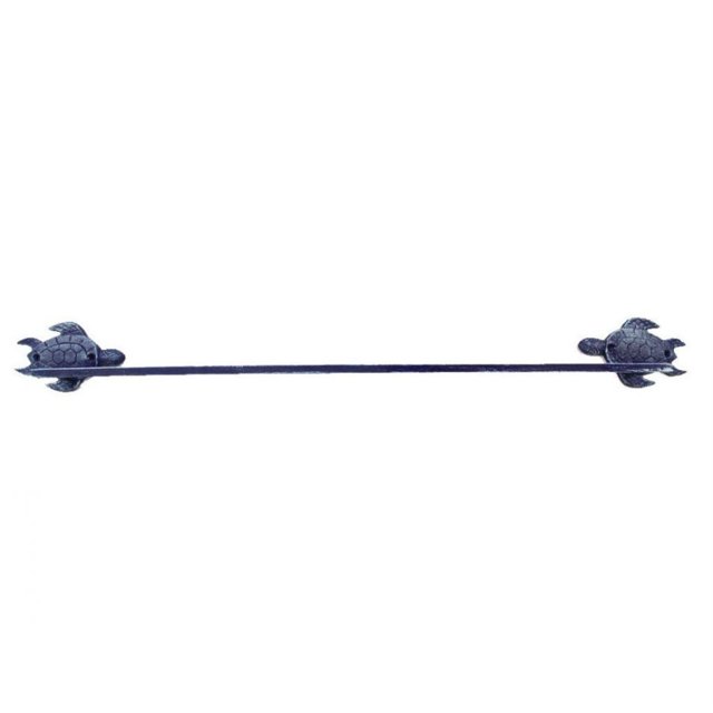 Porte-serviettes de Bain Tortue de Mer en Fonte Bleu Foncé 28 Pouces