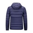 thumbnail image 4 of KIHOUT Men's Winter Coats Puffer Parka Jacket Soli Color Warm Windproof Coat with Hood, 4 of 9