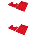 thumbnail image 4 of kurtrusly 1/2/3 Polyester Chenille Rug Carpet With Soft Texture Good Stepping Feeling And Strong Grip Prompt Red 50*80+50*50 2PCS, 4 of 6