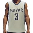 thumbnail image 3 of Homme Femme Unisexe Georgetown Collegiate Athletic #3 Rétro Brodé Maillot de Basketball Sport, 3 of 4