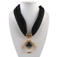 thumbnail image 2 of fastboy Foulard Pendentif Classique Circulaire en Alliage Col Pendentif Polyester Foulard Unie, 2 of 2