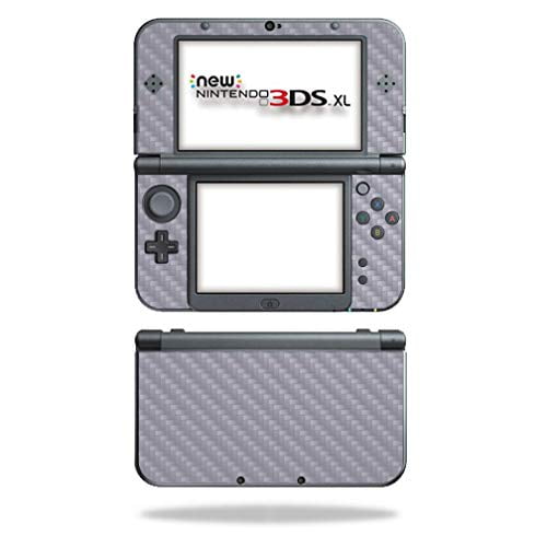 MightySkins Peau en Fibre de Carbone pour Nintendo New 3DS TG (2015) - Gris / Protecteur, Finition Fibre de Carbone Texturée Durable / Facile à Appliquer, Enlever et Changer les Styles / Fabriqué aux États-Unis