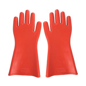Rubber Insulated Gloves,12KV High Voltage Proof Electrical Work Gloves Work Gloves Streamlined Design