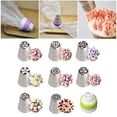 thumbnail image 3 of Oversized Stainless Steel Flower Piping Nozzles Set for Cake Dessert Decoration and Baking Tools, 3 of 5