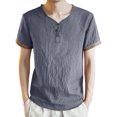 thumbnail image 1 of BOBOGOJP T-shirt à Col Rond pour Hommes, Manches Courtes Extensibles (Gris,TTG), 1 of 3