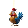 thumbnail image 1 of Vaidha Cute Rooster Car Pendant Home Tree Decoration Christmas Tree Ornament Home Decor, 1 of 2