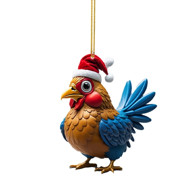 Vaidha Cute Rooster Car Pendant Home Tree Decoration Christmas Tree Ornament Home Decor