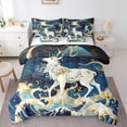 thumbnail image 1 of YST Boho Deer Moose Bedding, 7-Piece, Ocean Wave Theme, Twin Size, 1 of 6