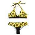 thumbnail image 4 of CEHVOM Maillot de Bain Bikini Deux Pièces pour Femme d'Été Imprimé à Bretelles, 4 of 5