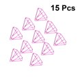thumbnail image 2 of SHISUYAN 15Pcs Delicate Diamond Shape Paper Clips Creative File Clamps Office Stationery School Supplies Pink, 2 of 8