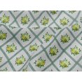 thumbnail image 4 of oneOone Tissu Jersey Viscose Imprimé Diamant/feuilles & Roses Floral 1 Yard 60 Pouces de Large, 4 of 5