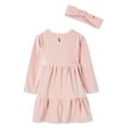 thumbnail image 2 of Ensemble 2 pièces avec robe en velours George pour petites filles, 2 of 2