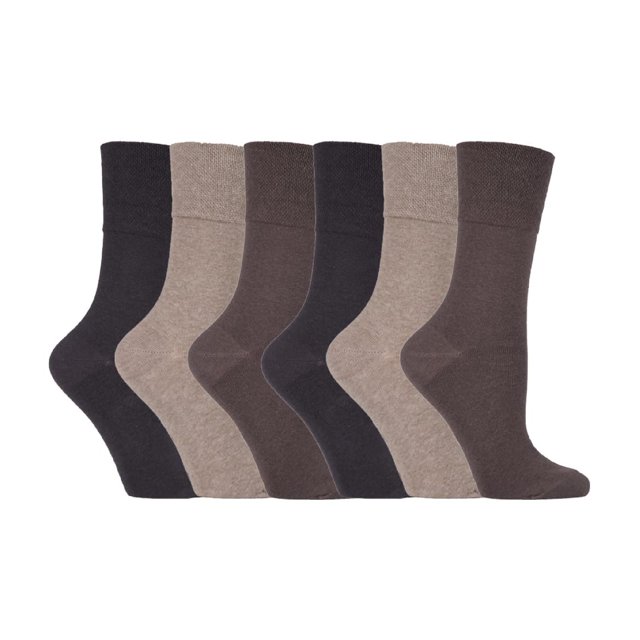Gentle Grip - 6 Paires Chaussettes pour Femmes Gentle Grip Non Élastiques