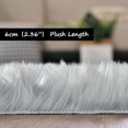 thumbnail image 3 of LAICAIW Super Soft Small Grey 2x3 Rug Faux Sheepskin Fur Rug Fluffy Rug Washable Rug for Bedroom Dorm Nursery Bedside Rug Luxury Home Decor, Rectangle, 3 of 7