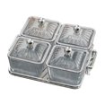 thumbnail image 2 of jifeng Plats de Service Divisés pour Stockage Alimentaire Plateau d'Apéritif pour Noix Collations Biscuits, 2 of 9