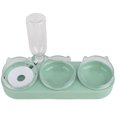 thumbnail image 3 of 3 In 1 Water Feeder Bowls, Multipurpose Cervical Spine Protection PP Puppy Double Food Bowls Splash Proof  For Cats Light Green, 3 of 8