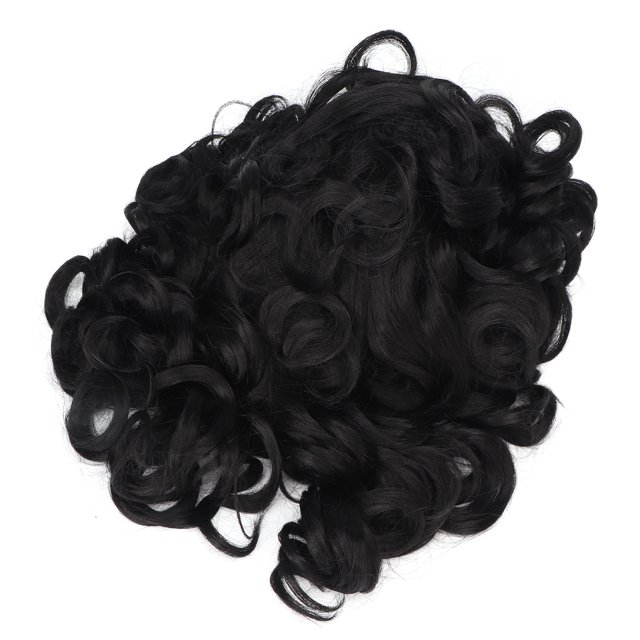 Black Curly Wig,Black Short Curly Wig Curly Synthetic Hair Cosplay Curly Wig Solid Performance