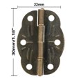 thumbnail image 3 of Unique Bargains 1.18' Antique Bronze Hinges Retro Mini Hinge Replacement with Screws 16cs, 3 of 6