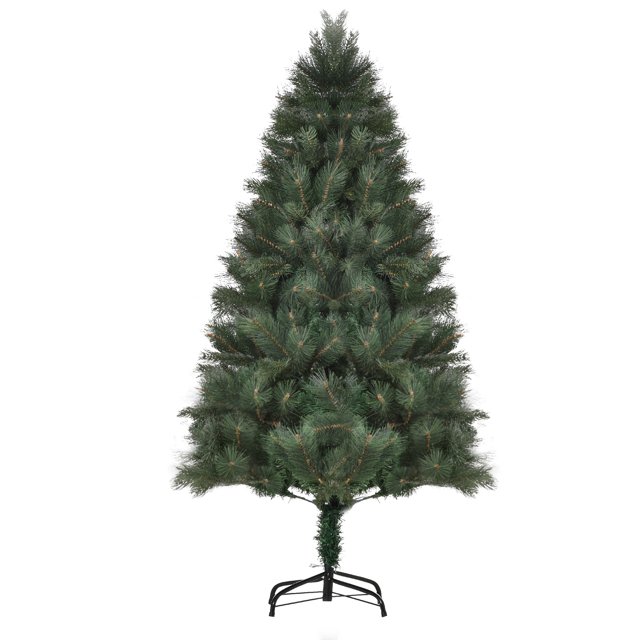 HOMCOM Arbre de Noël Artificiel de 6 Pieds avec Branches Réalistes Vert