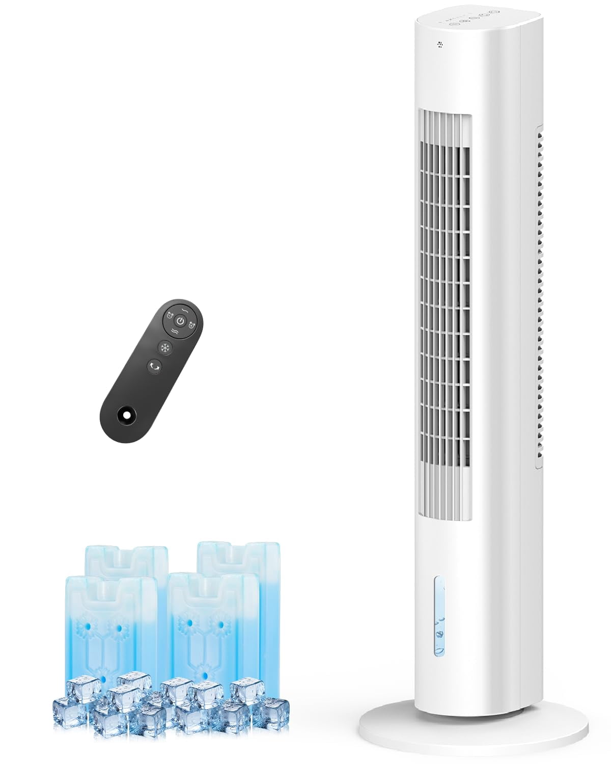 35 INCH Portable Air Conditioners Windowless, Evaporative Air Cooler with Smart Timer for Auto-Off, Remote Control, Wider Oscillation, Cool Mode, Swamp Cooler Air Conditioner for Bedroom Home Office
