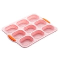 thumbnail image 2 of Oleegame 2PC Tin Foil Roll 9 Grids Multi Color Kitchen Silicone Oval Cake French Bread Baking Pan Non Stick Kitchen Utility Pink, 2 of 4