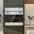 thumbnail image 2 of Empava 24" Electric Single Wall Oven with 6 Cooking Functions Mechanical Knobs Control in Stainless Steel, 2 of 8