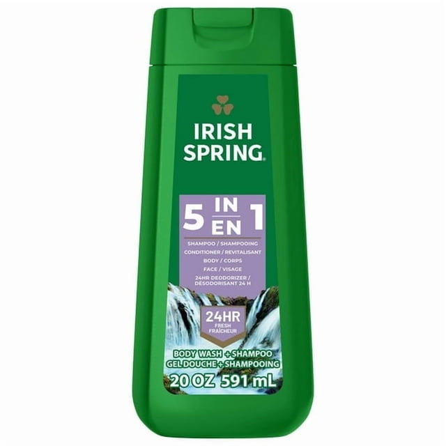 Irish Spring Gel Douche 5-en-1 pour Hommes, 591 ml, 591 ml