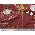 thumbnail image 2 of Soimoi Rayon Fabric Leaves & Ranunculus Floral Fabric Prints By Yard 42 Inch Wide, 2 of 5