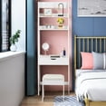 thumbnail image 4 of Gymax Vanity Set Makeup Dressing Table w/Flip Top Mirror Hooks Shelves, 4 of 10