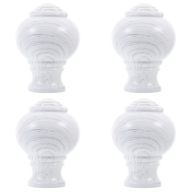 4pcs Curtain Rod Finials Curtain Pole Finials Curtain Rod Ends Curtain Pole Plugs
