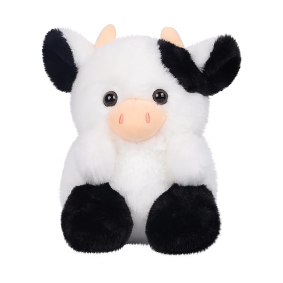 Black Kawaii Milk Cow Plushie 20Cm Cute Collectible Toy For Children