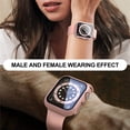 thumbnail image 4 of KOMI 2-Pack for Apple Watch 40mm Screen Protector Case,for iWatch Series 8/7/6/5/4/Series SE/SE 2 40mm Protection Cover All-Around Tempered Glass Screen Protector Case Ultra-Thin - Rose Gold, 4 of 5