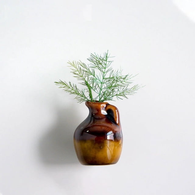 Ceramic Vase Refrigerator Stickers Succulent Flower Pots Magnetic Stickers Cute Decorative Furnishings Crafts