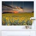 thumbnail image 2 of Designart - Sunflower Sunset with Cloudy Sky - Large Landscape Canvas Art, 2 of 4