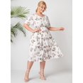 thumbnail image 3 of U.Vomade Women's Plus Size Dress Floral Button Dress, 3 of 6