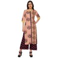 thumbnail image 1 of Moomaya Ensemble Décontracté en Viscose Style Santoon pour Femmes, Ensemble Palazzo 2 Pcs, Robe, Tenue Ethnique, 1 of 1