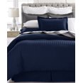 thumbnail image 2 of Ensemble de Couette Rayée Ultra Douce 1800 Series 2 Pcs (Simple, Bleu Marine), 2 of 3