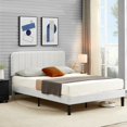 thumbnail image 2 of VECELO Upholstered Bed Frame, Queen, Adjustable Headboard and No Box Spring Needed, Queen, 2 of 7