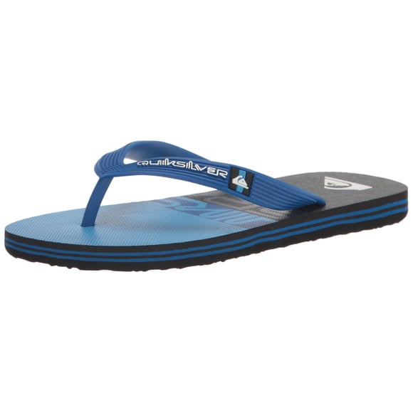 Quiksilver Sandales Tongs à Panneau Molokai pour Garçons Noir/bleu/gris - AQBL100577-XKBS
