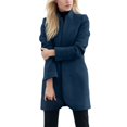 thumbnail image 1 of Women's Long Coat Solid Open Front Cardigan Jacket with Short Sleeve Design, 1 of 5