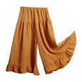 thumbnail image 1 of Liyamei Girls' Solid Color Lace Wide Leg Pants,4-5 Years, 1 of 5