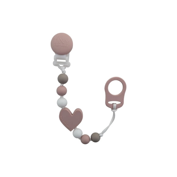 Attache-tétine Tiny Teethers Statement Strand – Cœur – Style et confort combinés