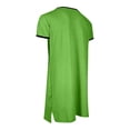 thumbnail image 5 of Chemise de Nuit Texturée en Coton pour Hommes, Robe de Nuit à Manches Courtes, Longue Robe, Blouse à Col en V, Haut de Pyjama, Coupe Ample et Décontractée, Confort, Chemise de Nuit Décontractée avec Poches, 5 of 5