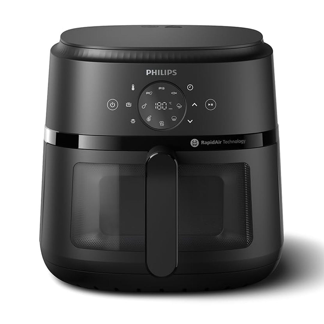 Philips Air Fryer 2000 Series 13-in-1 functions, 6.6 Quarts, Compact Design with Cooking Window, Black, (NA230/00)