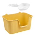 thumbnail image 4 of DOLITY Cat Litter Basin Bedpan Kitten Potty Toilet with Portable Open Xl Yellow, 4 of 9